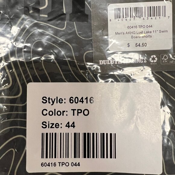 Duluths Men's AKHG Lost Lake 11" Swim Board Shorts (Size: 44, Color: Topo Print) - Picture 7 of 8